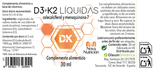 Vitamina D3+K2 Liquidas